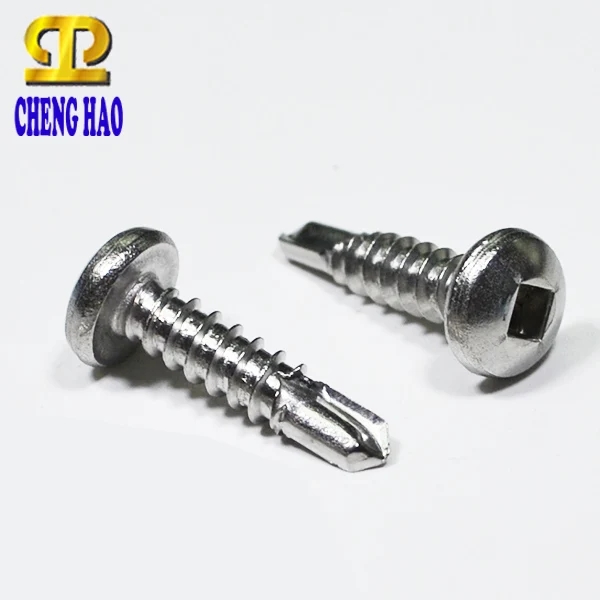Taiwan Fastener Square Pan Head Stainless Steel Self Drilling Screw