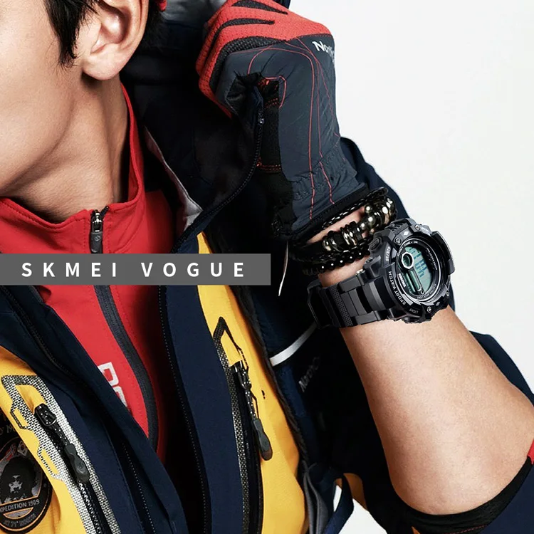 SKMEI 1325 LED Digital Men Sport Watch Week Date Alarm Chronograph Waterproof Male Clock Sport Watches