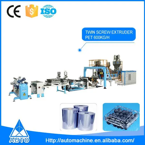 
AUTO Machinery Pet Sheet Making Extrusion Production Line Plastic Extruder Machine 