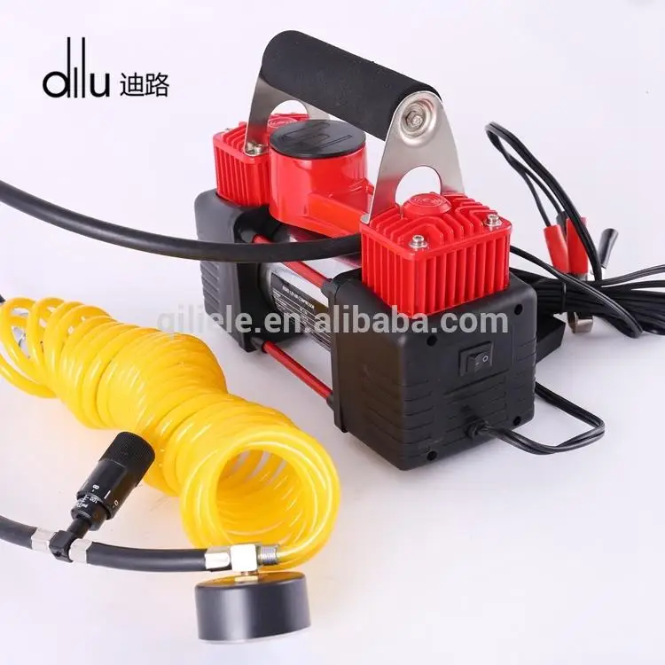High pressure reviews auto xs portable 12 volt car tire inflator 60L/85L/M  double 30mm air compressor