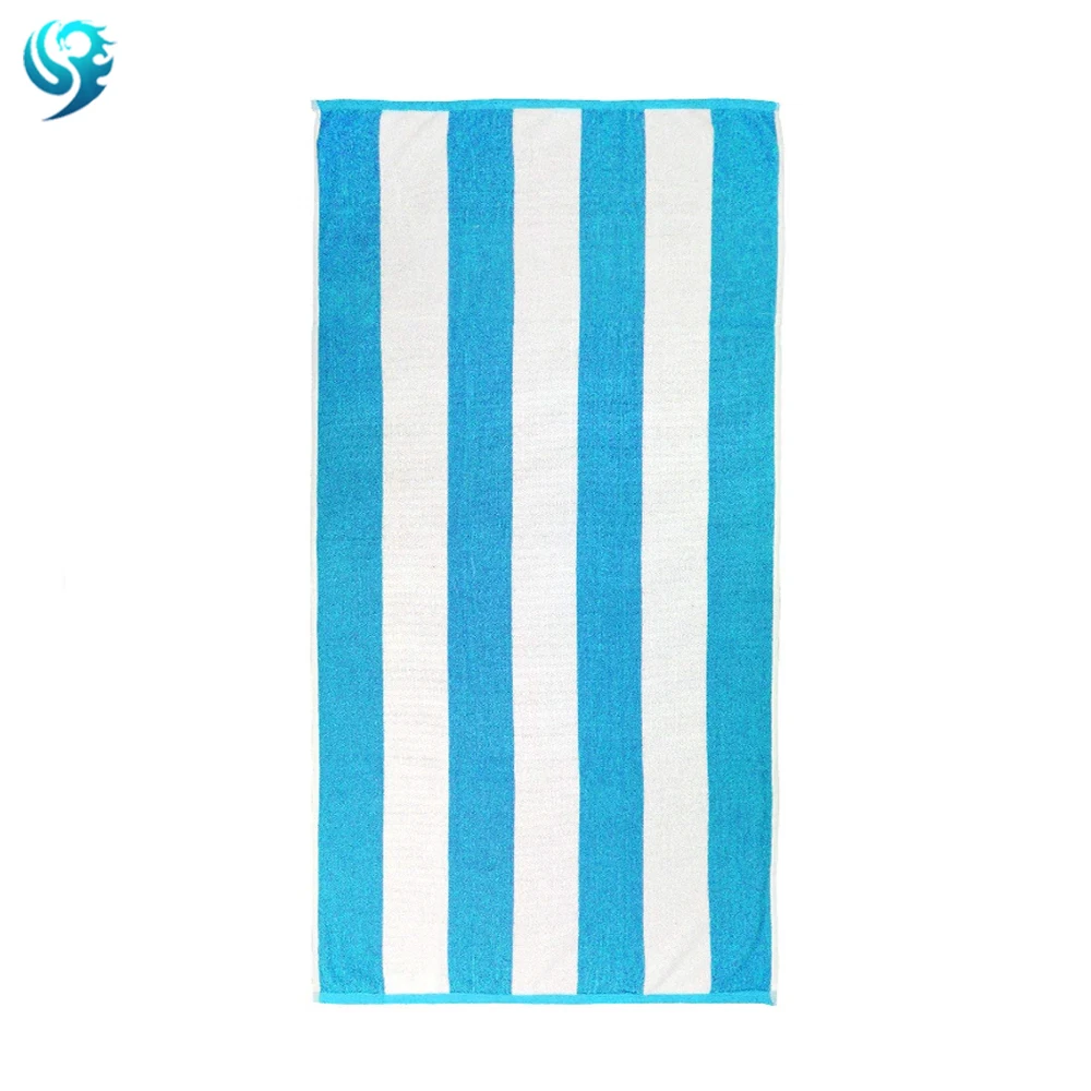 100% cotton woven Cabana terry loop Beach & Pool Towel