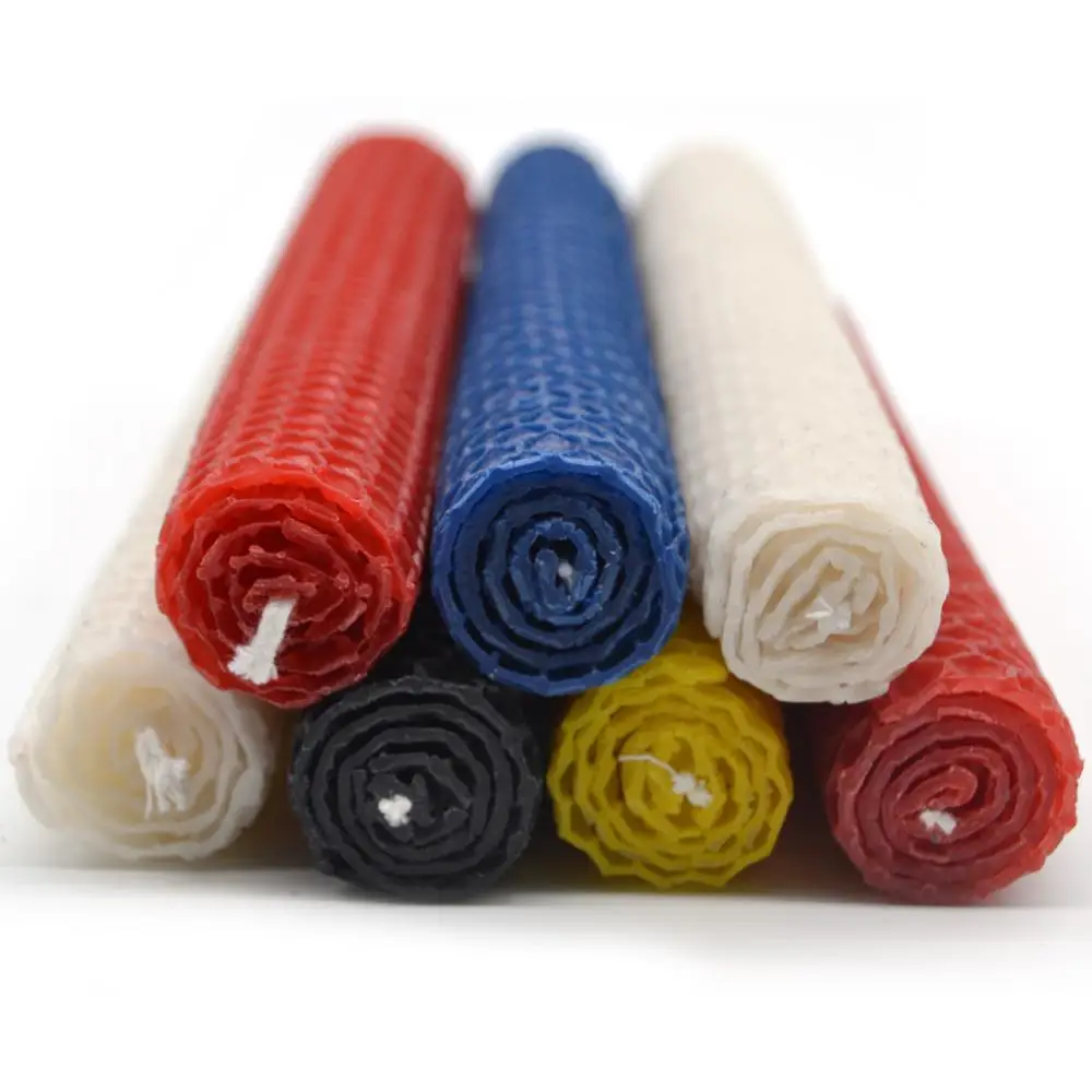 
fancy hand rolled beeswax candles aromatherapy for Hanukkah 