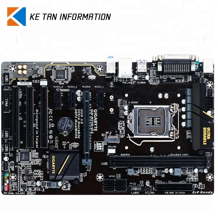 GIGABYTE оригинальный Intel GA-H110-D3 материнская плата для материнской платы ATX LGA1151 игровой Настольный ПК материнская плата Б/у