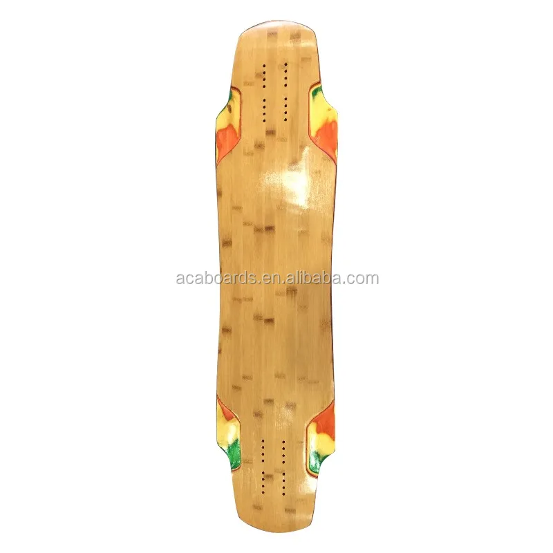 Custom Canadian Maple Fiberglass maple Bamboo composite Dancing Longboard skateboard Deck