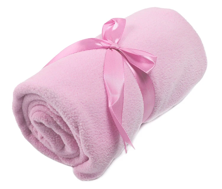baby products cheap wholesale 100%polyester warm soft solid color polar fleece new born baby swaddle blanket suppliers china