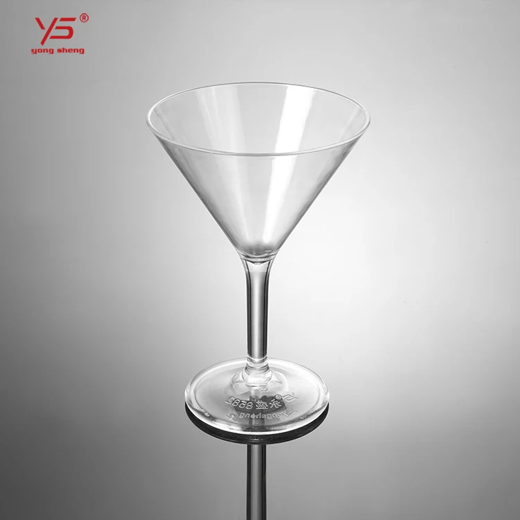 Unbreakable plastic 10oz martini cup