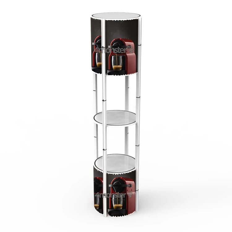 Portable Aluminum Trade Show Spiral Twist Tower Display