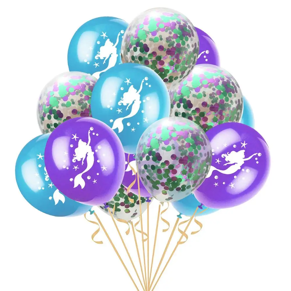 Оптовая продажа, набор украшений для вечеринки, латексные маленькие латексные надувные шары в виде русалки, единорога, наборы для украшения дня рождения, вечеринки, свадьбы