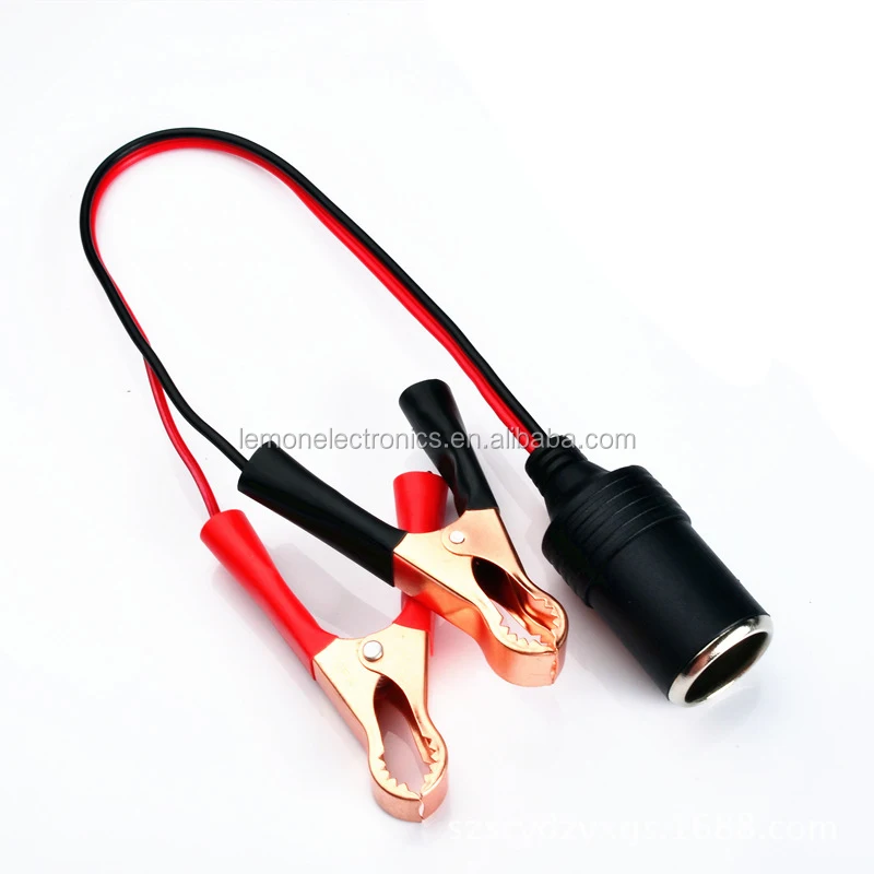 Зажим для аккумулятора 12 в 24 В адаптер для автомобильного прикуривателя