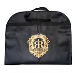 hanging non woven customized logo garment storage packaging bag with zipper travel suit dresses wedding cover protector carrier