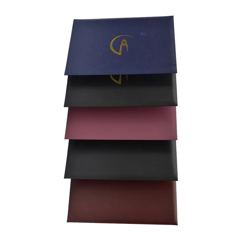 Custom certificate holder with hot stamped logo,leather certificate folder,diploma folder for school