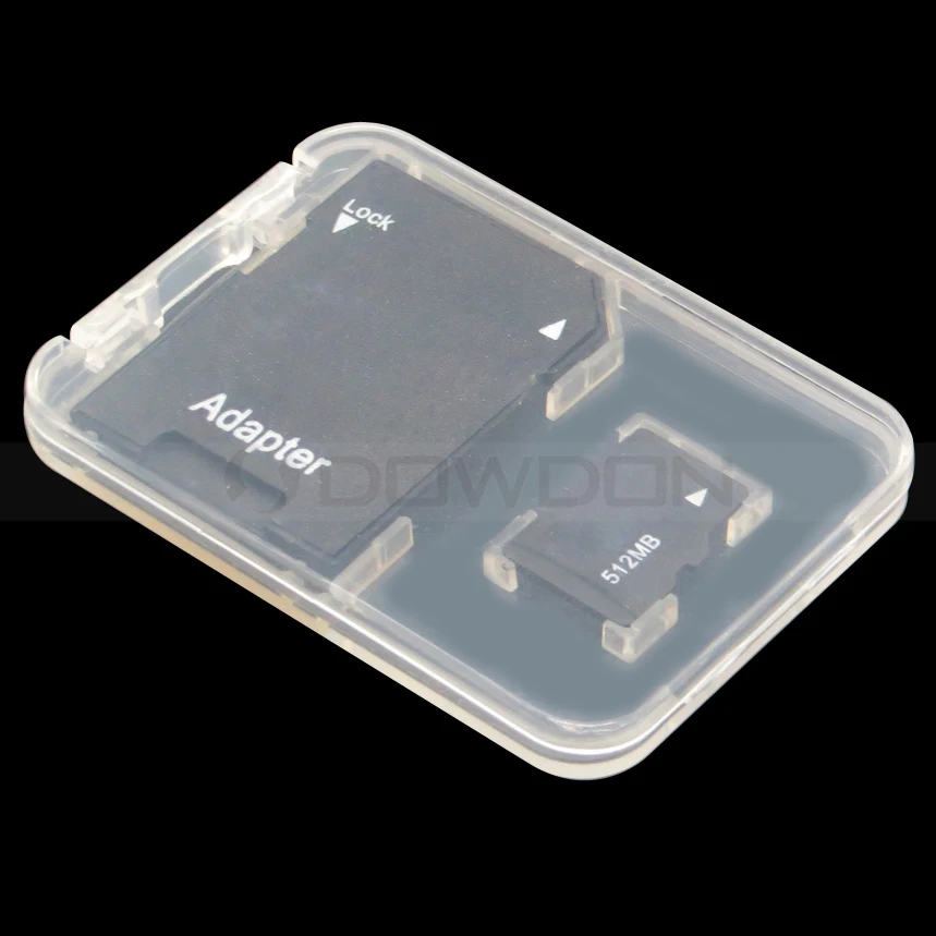 Memory Card Holder Case for Standard SDHC TF SD Card Adapter Micro SD Card White Plastic Case