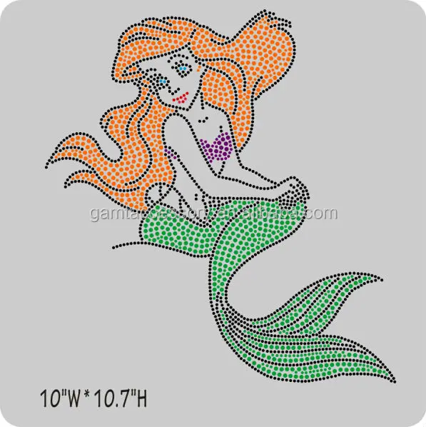 The Little Mermaid Ariel Rhinestone Iron On Transfer design