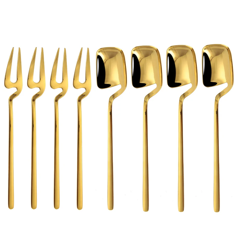 Golden Stainless Steel Dessert Hanging Wall Spoon Gift Set