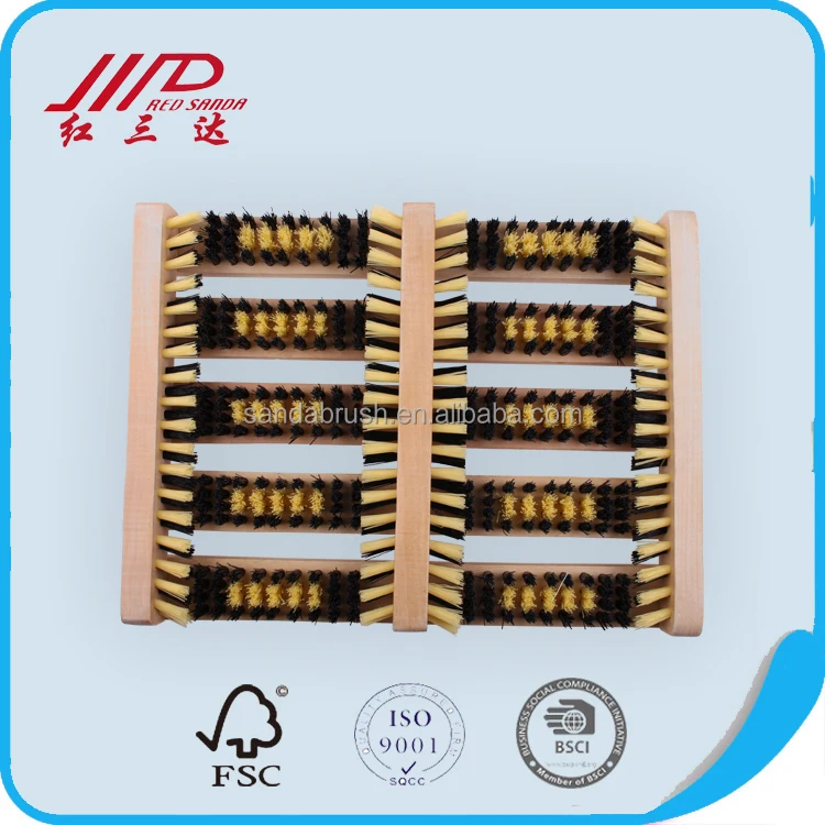 Щетка деревянная для обуви, скребок для сапог