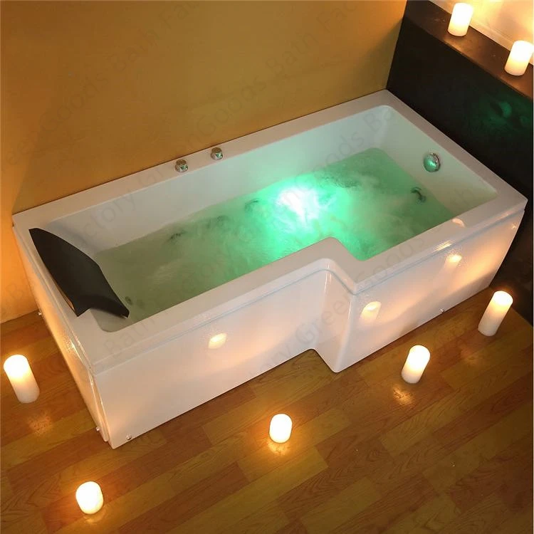 GreenGoods Bath Factory Sale L Shaped Bathtub Shower Bathroom Tub