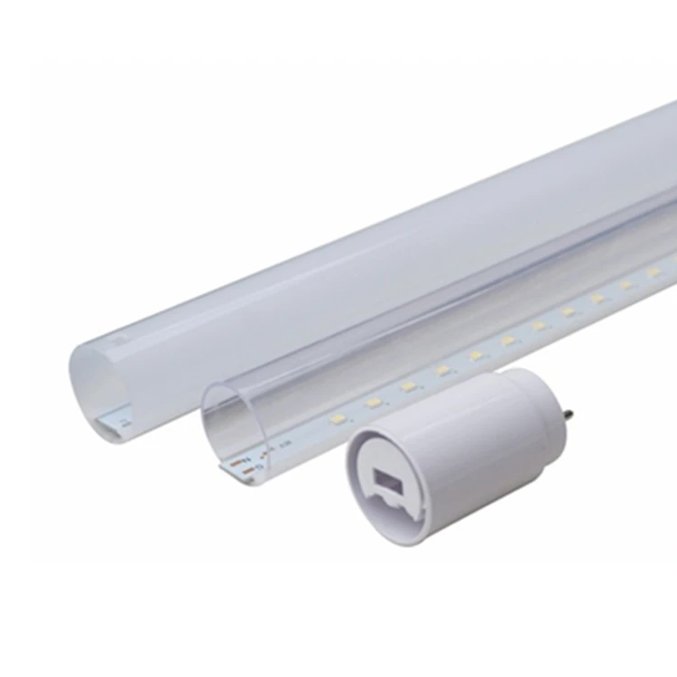 Round T8 aluminum housing and pc cover for LED tube light