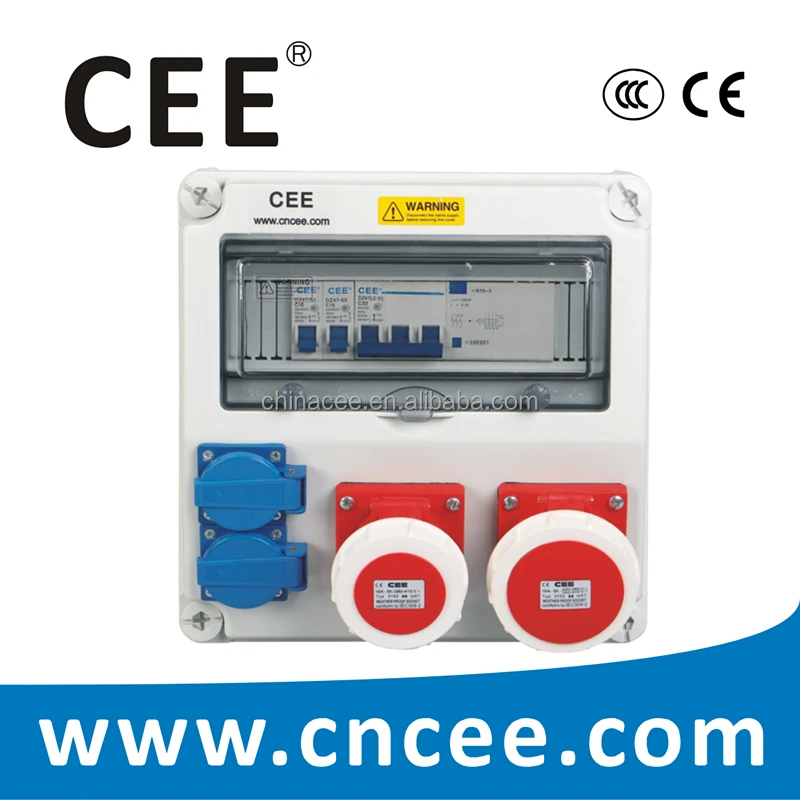 CEE-10 industrial plug socket combination unit, OEM & ODM electrical Distribution Box Distribution Board