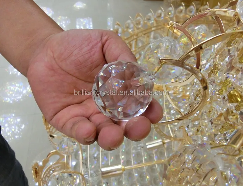 good quality 30mm clear faceted crystal balls cut chandelier parts