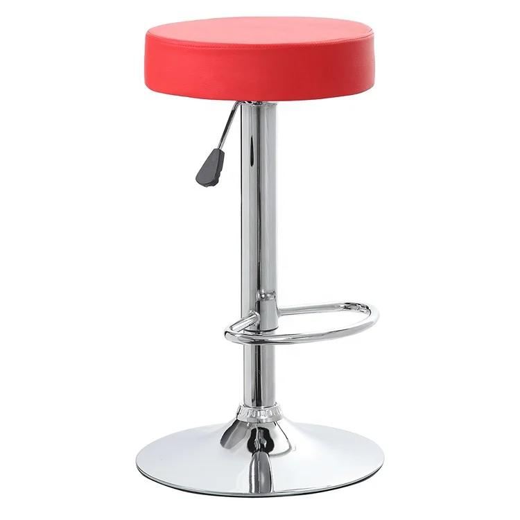 Guyou Modern Furniture Adjustable Leather Club Round Bar Stool Chair