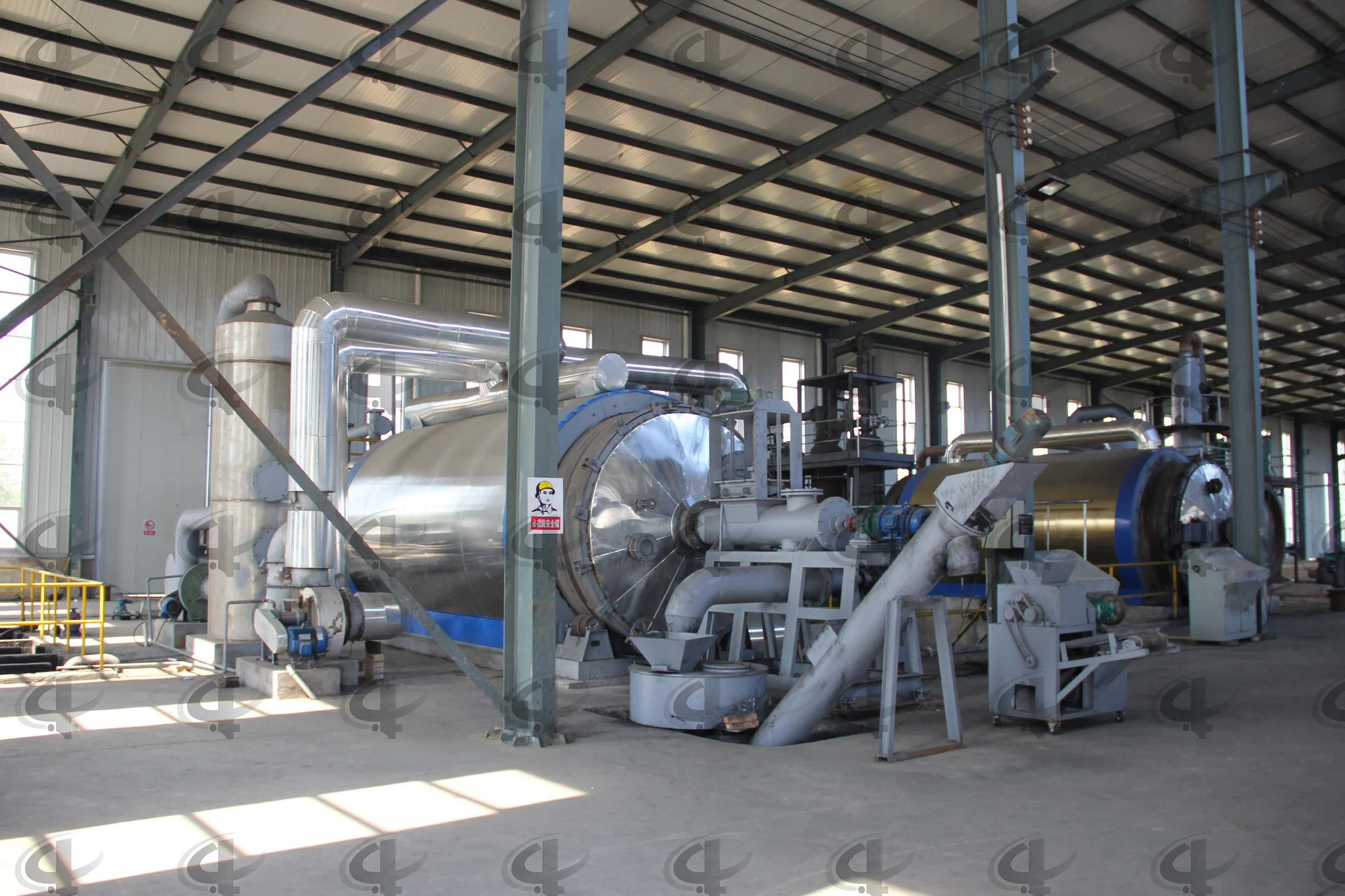 Rubber Plastic Tyre Pyrolysis Oil To Diesel Fuel Oil Plant