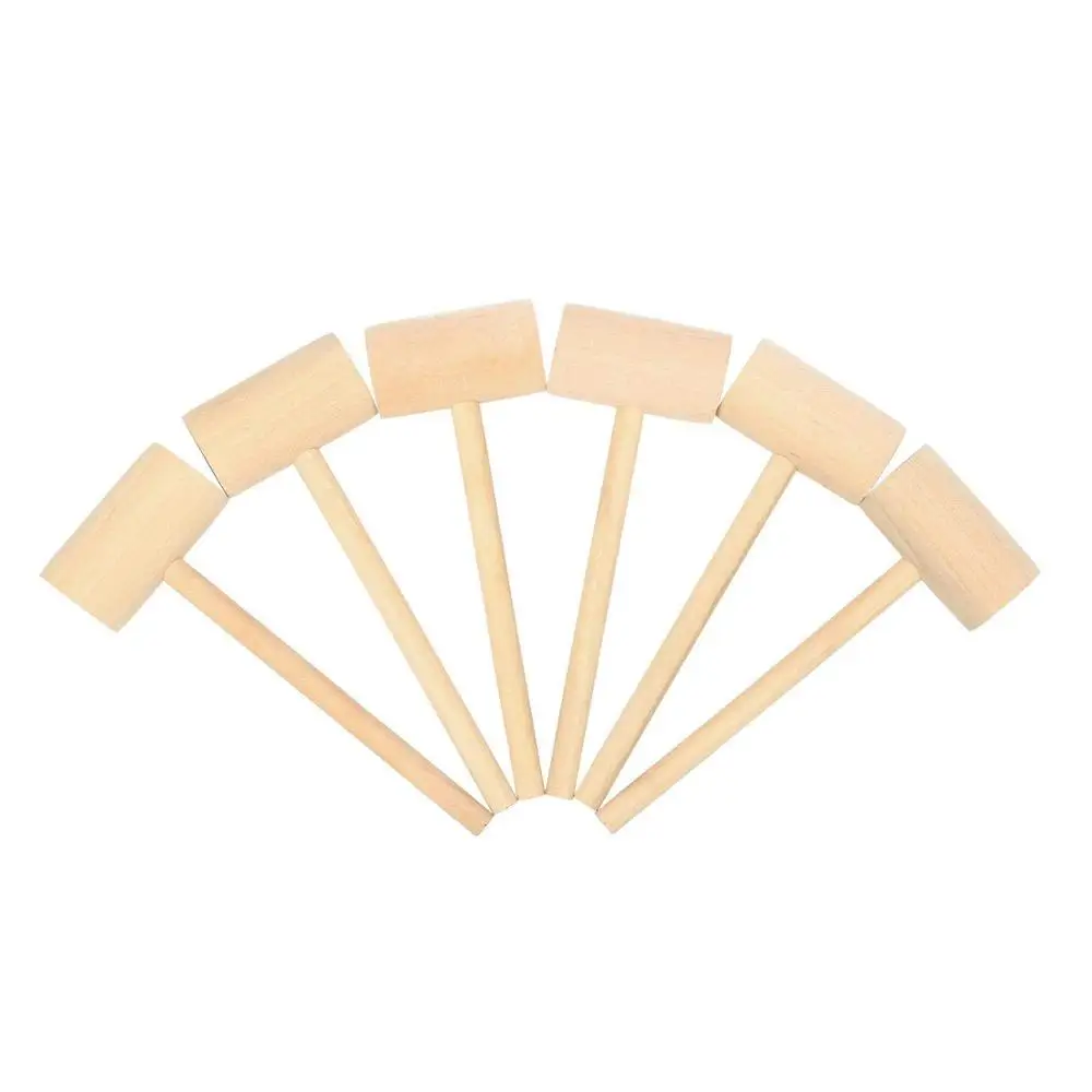 Factory Wholesale  durable natural small solid wooden crab mallet