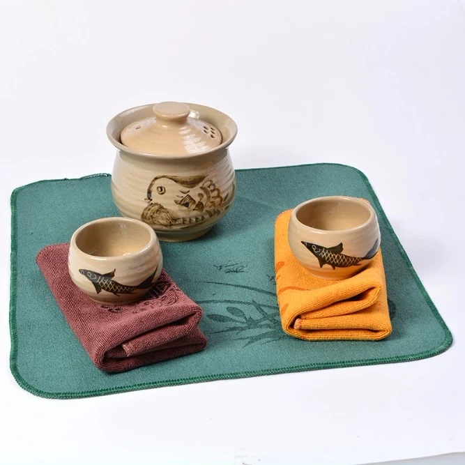 China Factory Microfiber square custom standard size tea towel