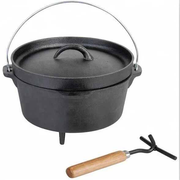 Hot sales Camping Cast iron Dutch oven & Tripod for Bivouac