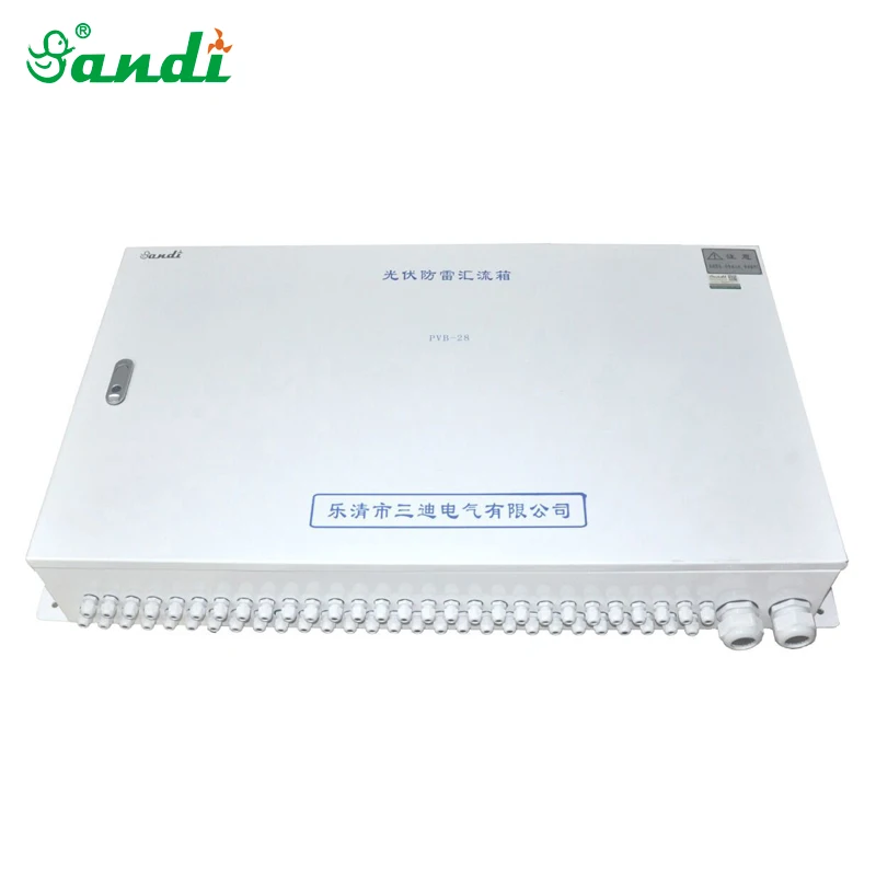 25 строки фотогальванический блок объединителя с IP65 металлической коробкой и Освещение Защита для панели солнечных батарей power system