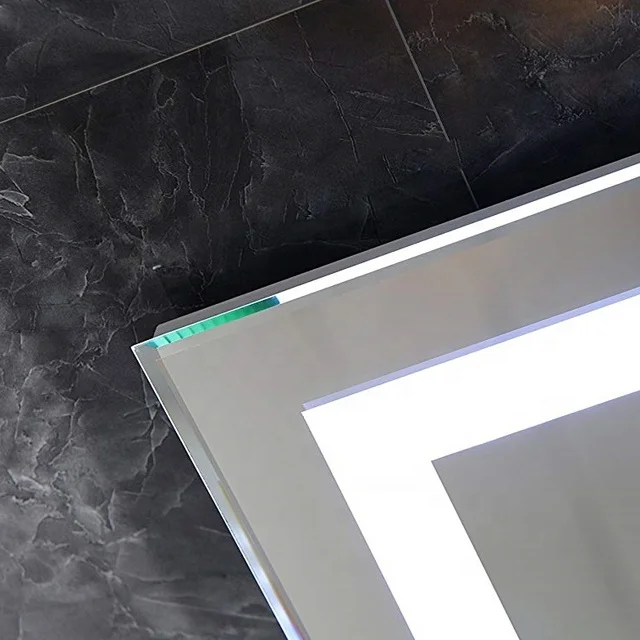 
Bathroom Clock Radio With Illuminated LED Light Mirror 