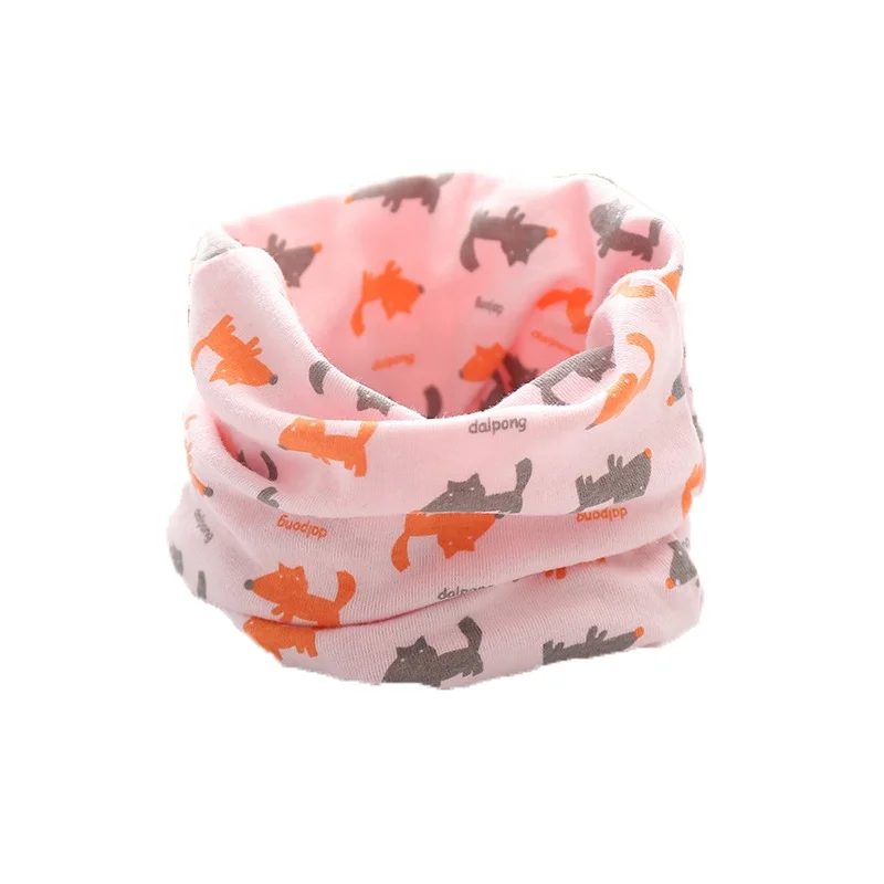 
Fashion Autumn Winter Multi-function All-match Cotton Children Kids Boys Girls Baby Plain Printed Neckerchief wraps Scarf 