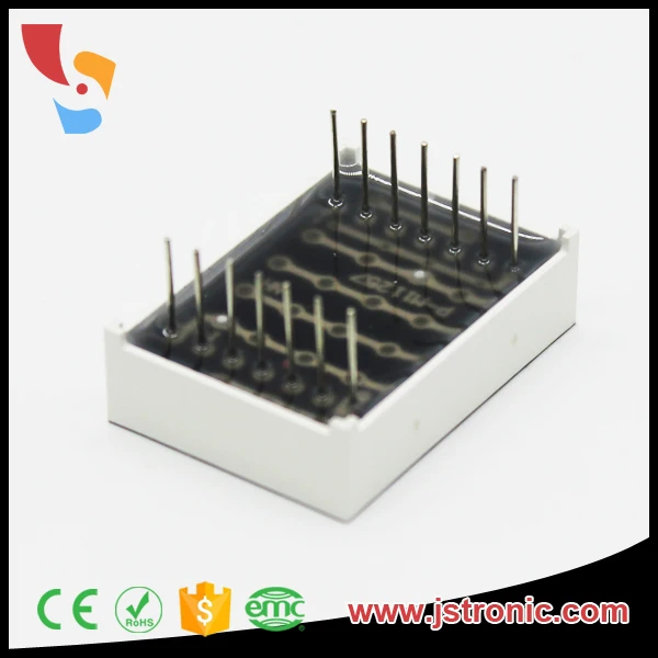 Ultra bright 5x7 square transparent led dot matrix 7*5 display