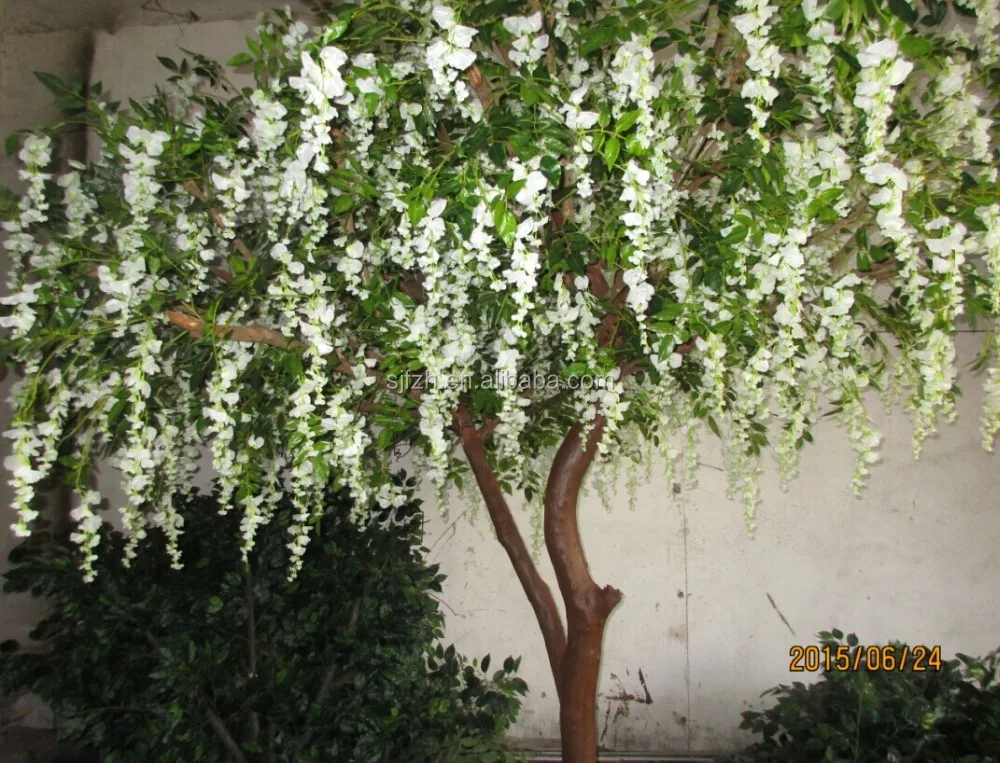 artificial real wood trunk artificial wisteria tree with natural looking