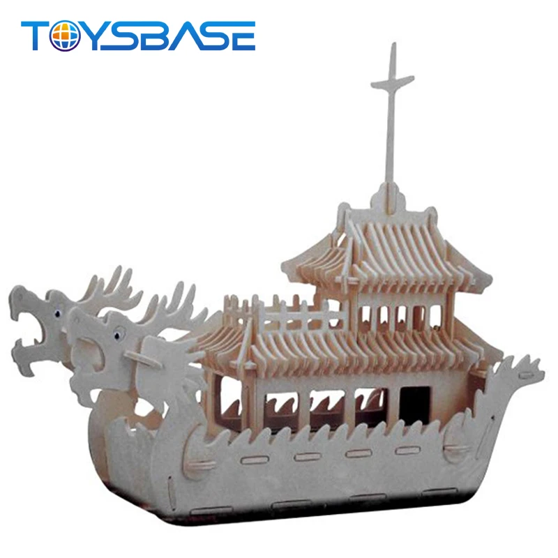Custom DIY Puzzle 3d Wooden Dragon Boat