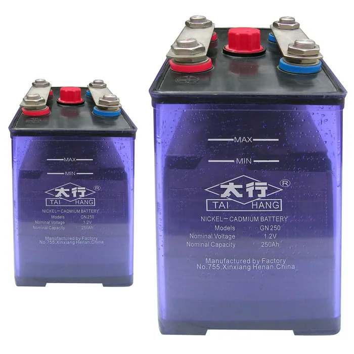 1.2V 12V 48V 96V 110V KPL nickel cadmium battery 250ah 2018 hot sale nicd battery manufacturer for ups