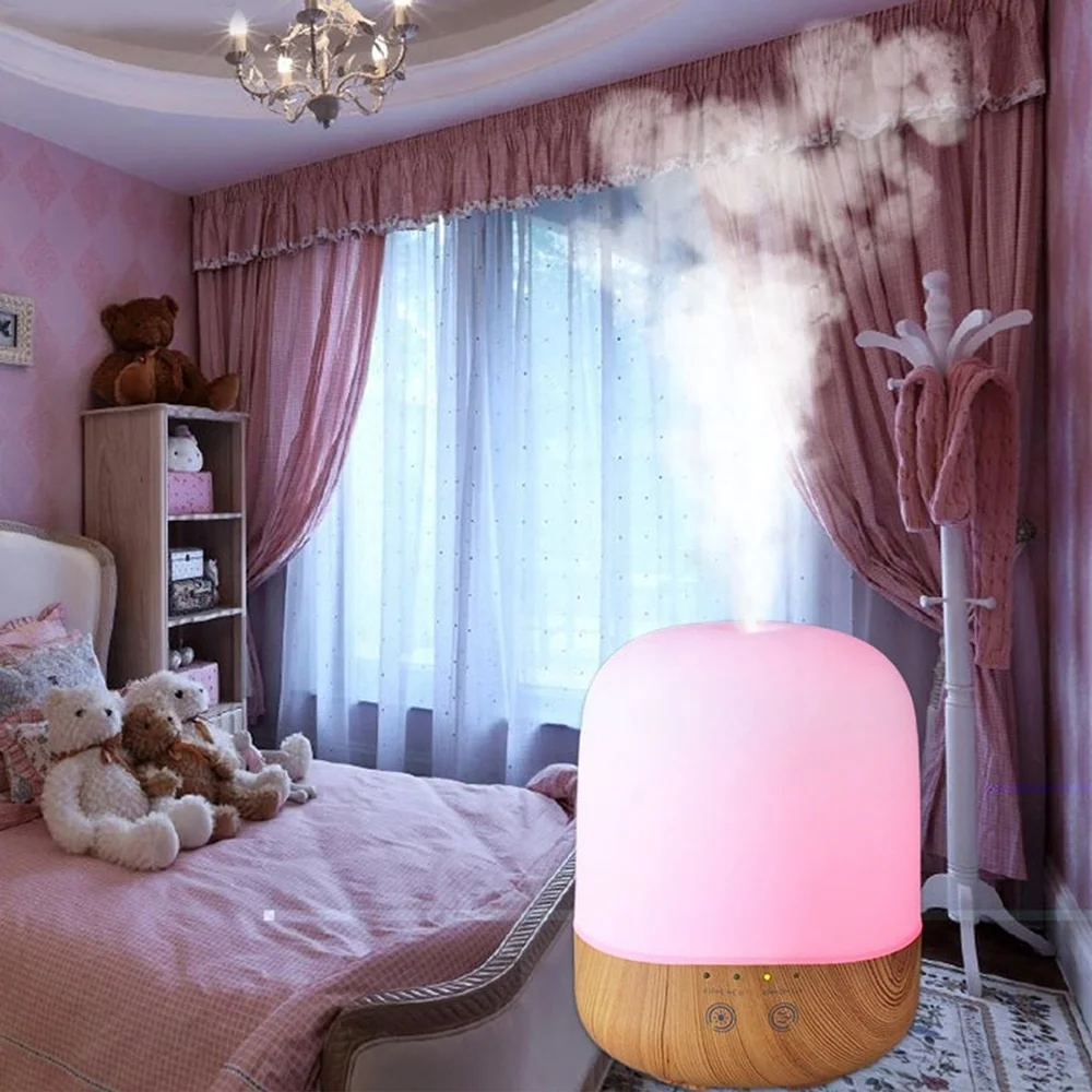 White color electric aroma oil diffuser with led light touch screen button  300ML Ultrasonic Air Humidifier