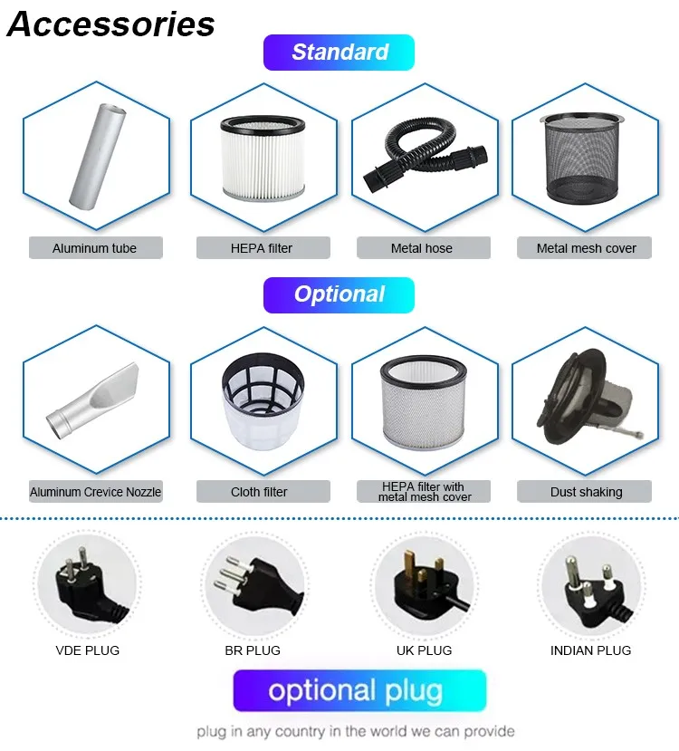 
Heavy vacuum cleaner 240v 60L with ash collector 