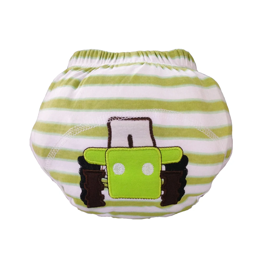 Factory OEM Cute pattern Leak-proof  Reusable  Cotton Baby Infant Potty Training Pants Diaper For Toddler