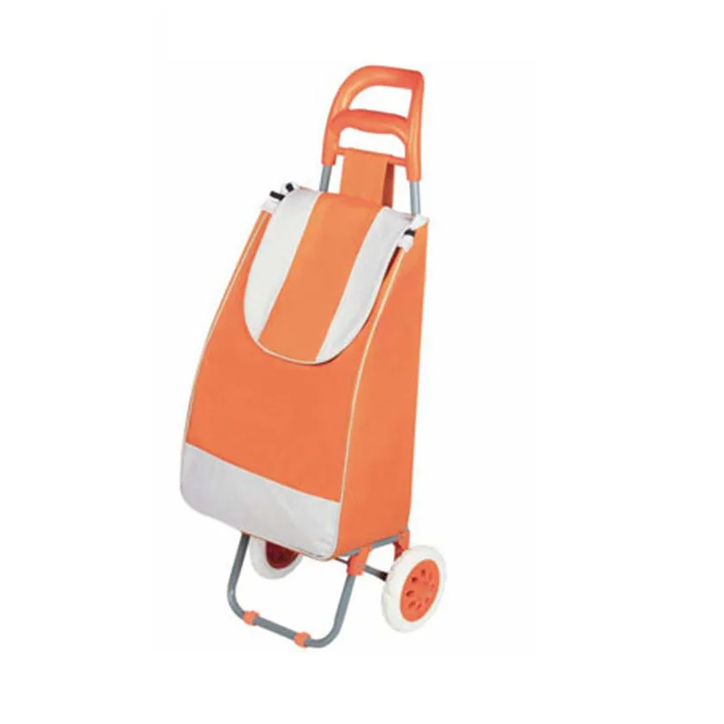 Online Sale Popular Folding Grocery Shopping Cart Folding Trolley Supermarket Wheels Shopping Bag