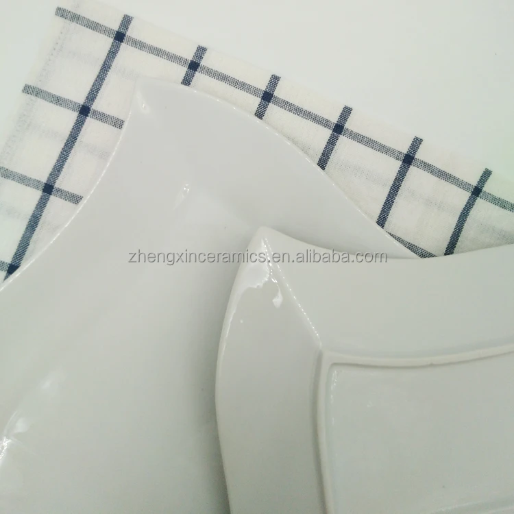 Nordic daily creative irregular shape tableware steak salad pasta dessert white ceramic dinner plate for hotel home restaurant