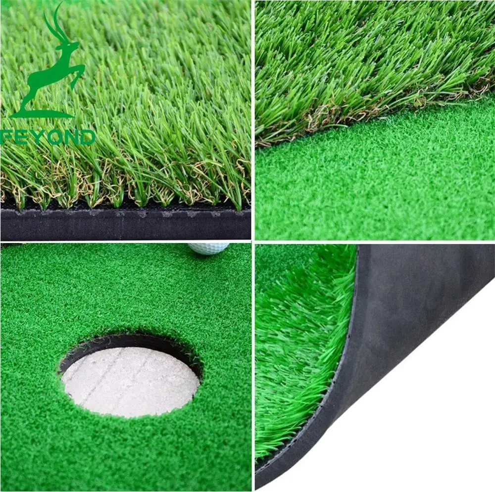 Feyond Customized Size Golf Hitting Mat Indoor Training Swing Aids Golf Carpet Green Golf Putting Mat