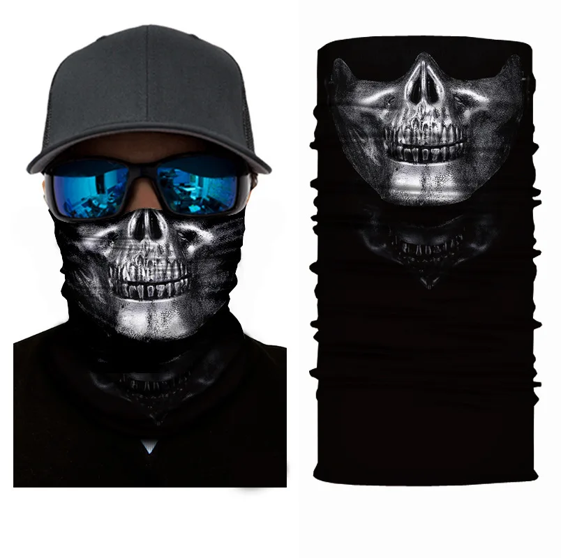 Zoom-Lon Customized Skull Bandana  Sunscreen Neckerchief Riding Scarf