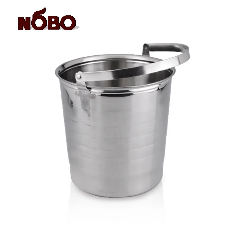 Wine Chiller Cooler champagne bucket Stainless Steel 5 Gallon Metal Bucket with Handle