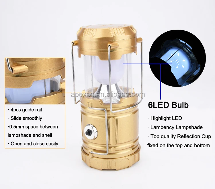 New 3in1 Camping Lantern Lamp,6 LED Camping lamp Outdoor Lighting 8 LED Folding Camp Tent Lamp 1w flashlight lantern