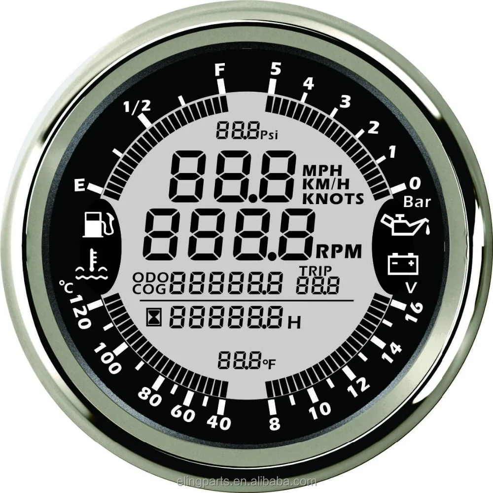Водонепроницаемый 6 в 1 многофункциональный прибор МЕТР GPS Спидометр Тахометр Температура воды уровня топлива давления