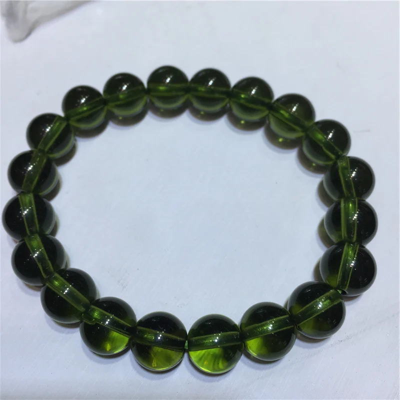Bulk Wholesale 9-10mm Beautiful Charming Moldavite Bead Bracelet