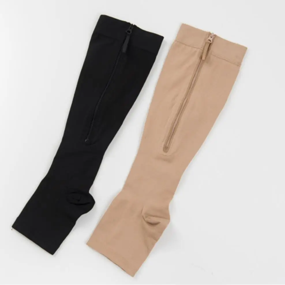 BEILI Thigh Highs with Silicone Top Band Stocking Compression Socks 15-20 mmHg