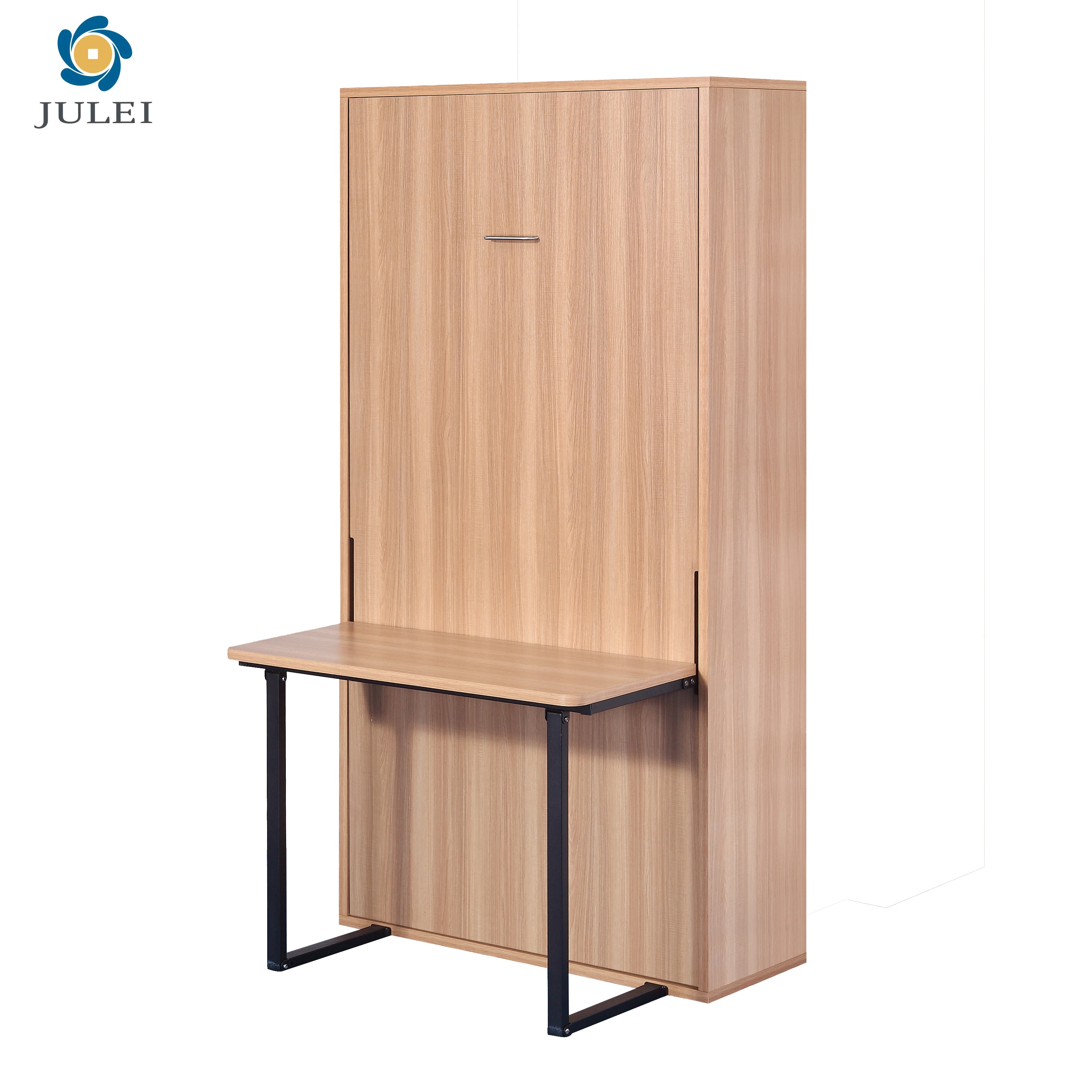 Electric Motorized Automatic Vertical Wall Mounted Bed With Bookcase Murphy Bed Mechanism