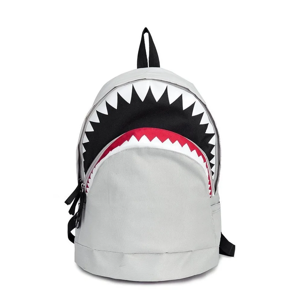 New Arrival Travel Shark Shape Design New Fashion Girls Backpack Bag