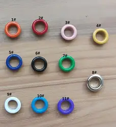 1000pcs/bag Silver Eyelets Round Inner Hole 5mm Metal eyelets For Scrapbooking DIY garment clothes Sewing eyelets